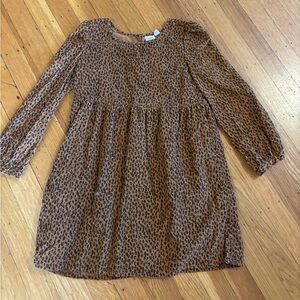 GAP Kids Cheetah Print Corduroy Dress - Size 6-7